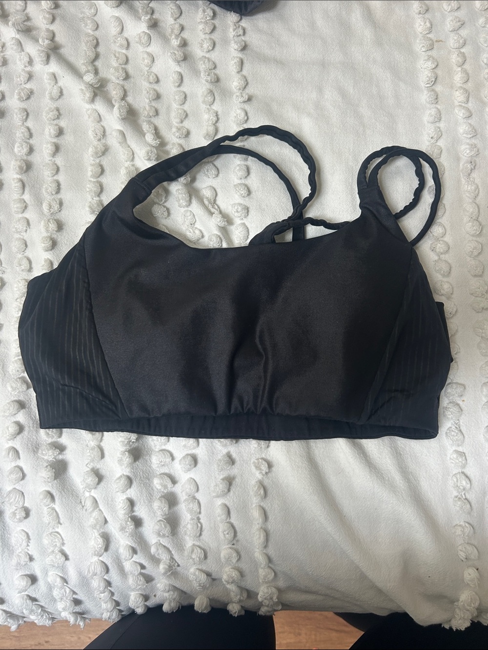 Fabletics Black Double-Strap Sports Bra